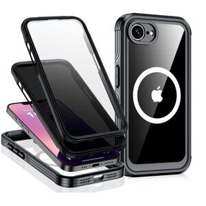 AMILIFECASES Heavy Tempered Glass Case IPhone 16 Pro Blue